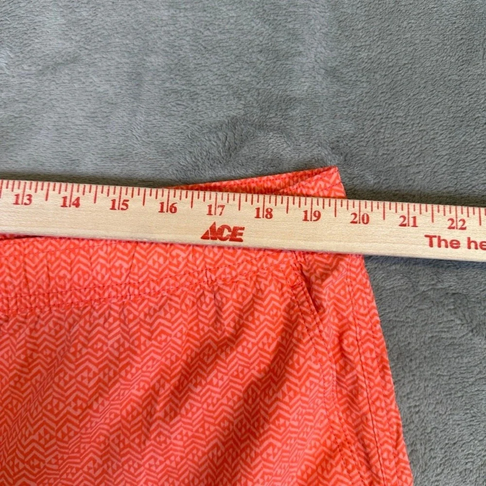 J.Crew Mens XXL Orange Geometric Econyl Regenerated Nylon Swim Trunks 6 Inch